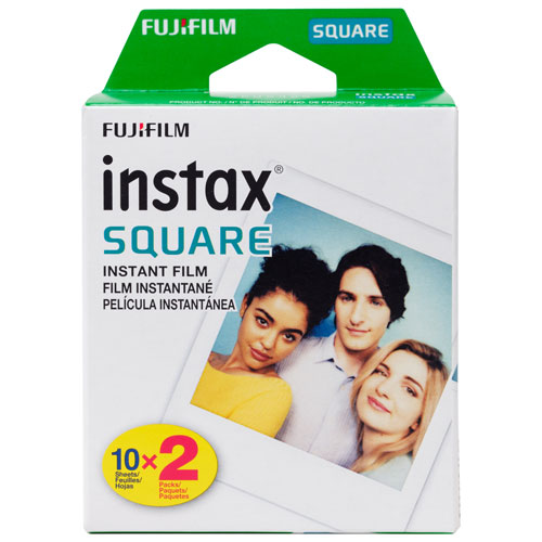 Film à développement instantané pour Instax Square de Fujifilm - 20 feuilles