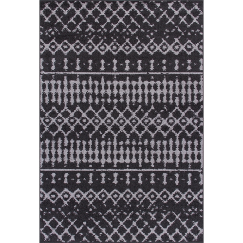 Lavan Vintage Moroccan Dark Grey Area Rug 5'3"x7'8"