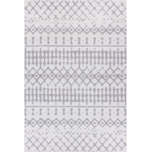 AG HOME  Lavan Vintage Moroccan Area Rug 5'3"x7'8" In Grey