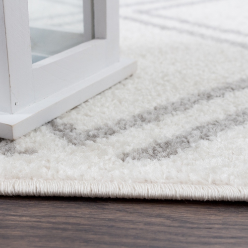 Lavan Diamond Lattice Off White Area Rug 2'2"x3'11"