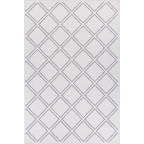 Lavan Diamond Lattice Off White Area Rug 3'3"x4'11"