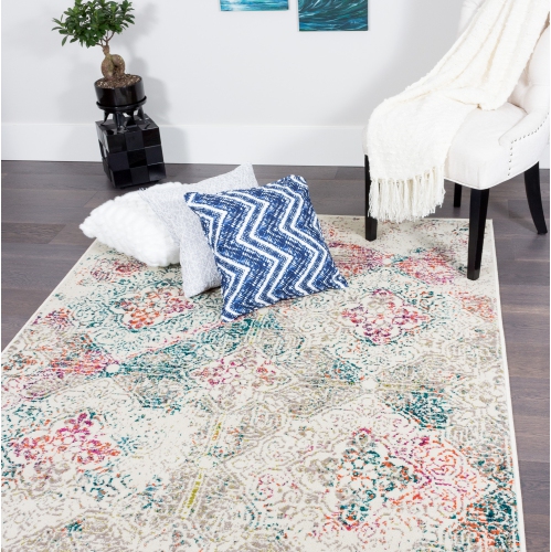 Saville Vintage Multicoloured Area Rug 4'4"x6'2"