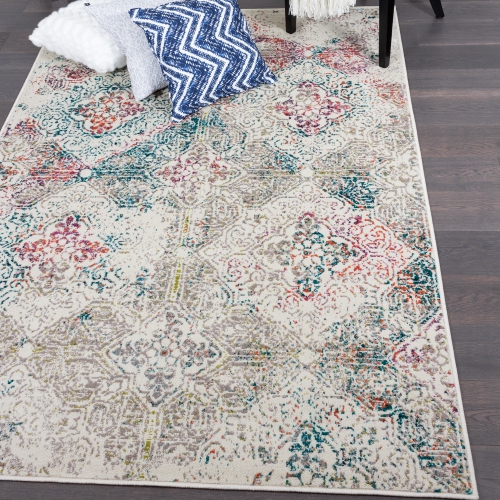 Saville Vintage Multicoloured Area Rug 4'4"x6'2"