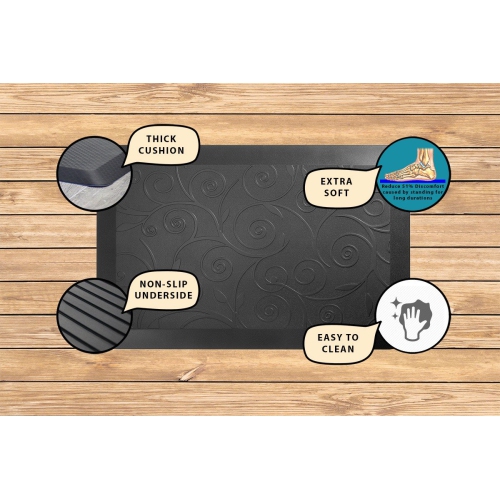 Tapis antidérapant antifatigue OrthoMAT32ii de Boost Industries pour un environnement de travail moderne conscient pour la santé