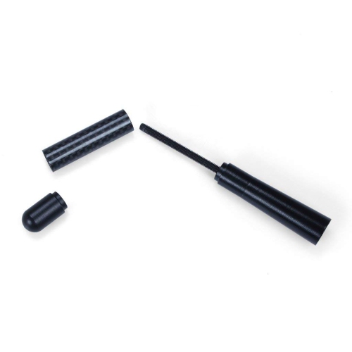 1pcs Carbon Fiber Aluminum Short Antenna Black Universal Car AM/FM Radio Antenna With Screws 4.8"