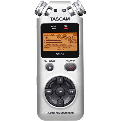 Tascam DR-05 Portable Handheld Digital Audio Recorder - Silver 