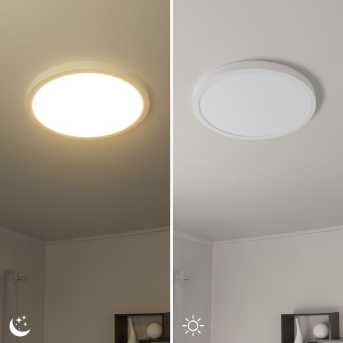 BAZZ 14 Inch White Flush Mount LED Ceiling Panel