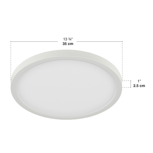 BAZZ 14 Inch White Flush Mount LED Ceiling Panel