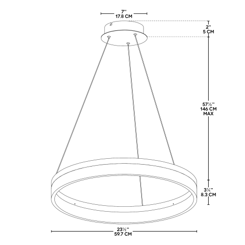 BAZZ Circular Integrated LED Pendant