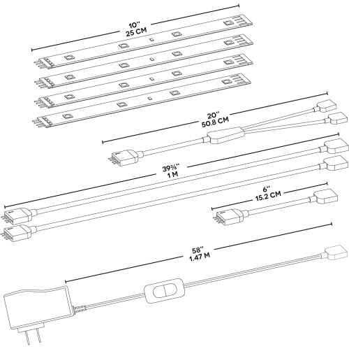 BAZZ LED Under Cabinet White Strip Light