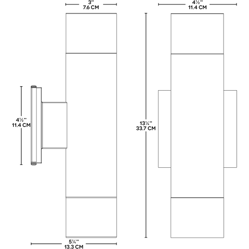 BAZZ Luvia LED Outdoor Wall Fixture in Stainless Steel