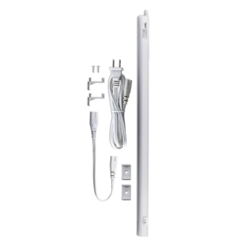 BAZZ 22 in. White and Chrome Linear LED Under Cabinet Light