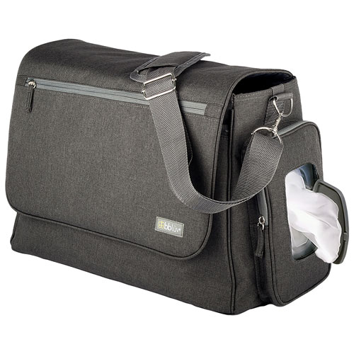 bbluv Ultra Messenger Diaper Bag - Charcoal Grey