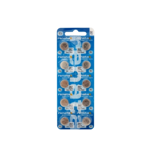 10-Pack 357 / SR44W Renata Silver Oxide Button Batteries
