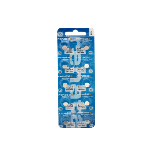 10-Pack 377 / SR626SW Renata Silver Oxide Button Batteries