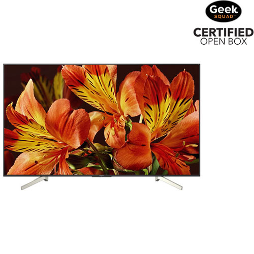 Open Box - Sony 65" 4K UHD HDR LED Android Smart TV - Silver Chevron