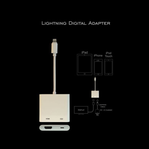 Adaptateur AV Numérique Lightning vers HDMI pour iPad / iPhone 6/7