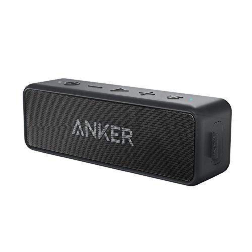 Anker SoundCore 2 Portable Bluetooth Speaker with Better Bass, 24-Hour Playtime, 66ft Bluetooth Range, IPX5 Water Resistance &