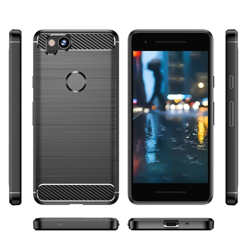 PANDACO Black Brushed Metal Case for Google Pixel 2