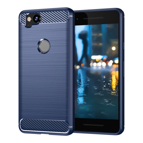 PANDACO Navy Brushed Metal Case for Google Pixel 2