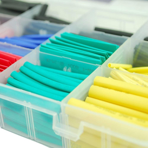 530 Pcs 2:1 Colour Heat Shrink Tubing Tube Sleeving Wrap Cable Wire 5 Color 8 Size