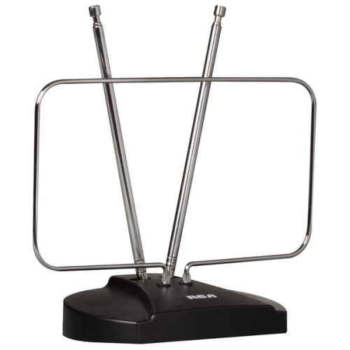 Antenne 4K HDTV intérieure RCA UHF/VHF réglable 64 km à oreille de lapin - Noir
