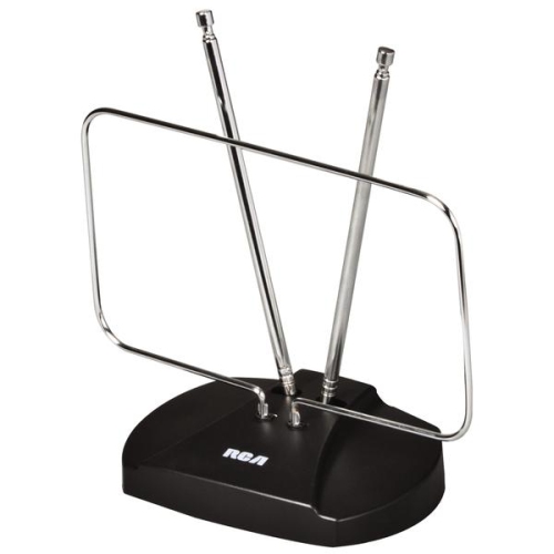 Antenne 4K HDTV intérieure RCA UHF/VHF réglable 64 km à oreille de lapin - Noir