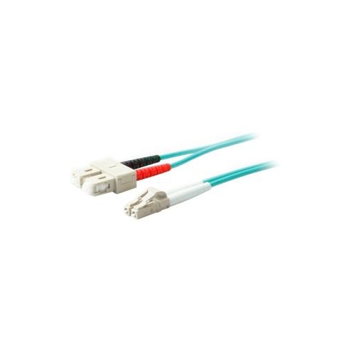AddOn 3m LC to SC (Male) Aqua OM4 Duplex LSZH LOMM Patch Cable ADD-SC-LC-3M5OM4