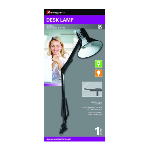 Xtricity Desk Lamp Swing Arm 60W Black