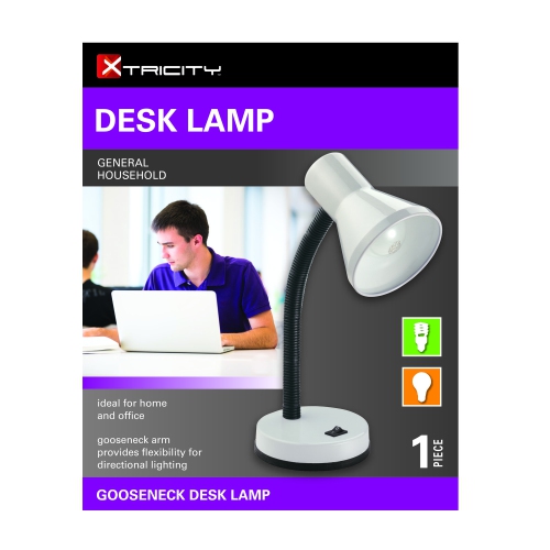 Xtricity Desk Lamp Gooseneck Arm 60W White