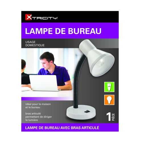 Xtricity Desk Lamp Gooseneck Arm 60W White