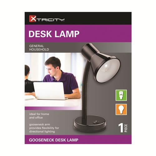 Xtricity Desk Lamp Gooseneck Arm 60W Black