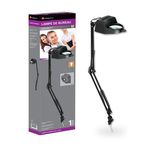 Xtricity Desk Lamp Magnifier Swing Arm Clip 60W Black