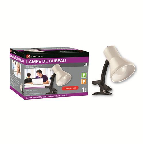 Xtricity Desk Lamp Gooseneck Arm Clip 60W White