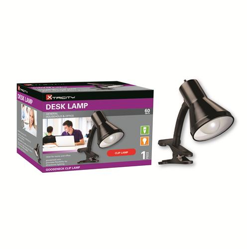 Xtricity Desk Lamp Gooseneck Arm Clip 60W Black