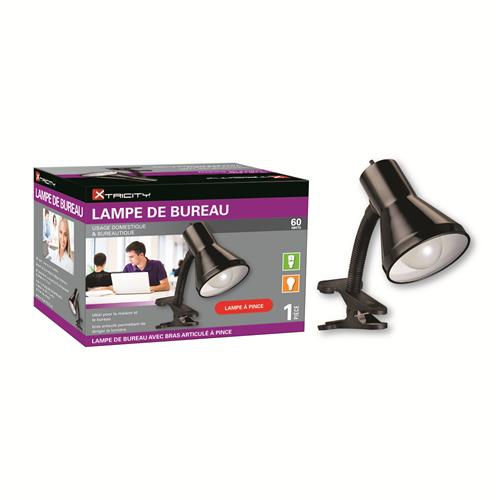 Xtricity Desk Lamp Gooseneck Arm Clip 60W Black