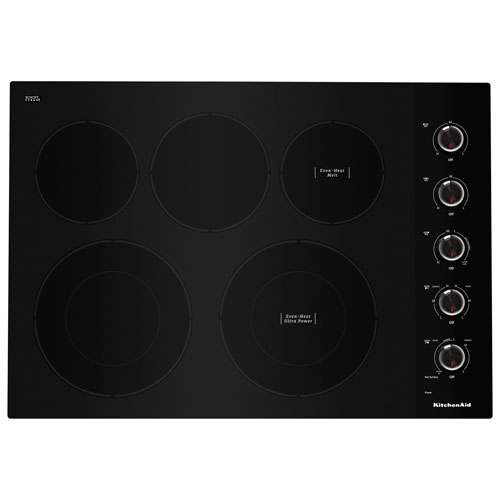 KitchenAid 30" 5-Element Electric Cooktop - Black