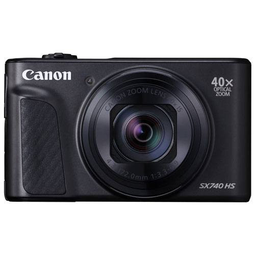 Canon PowerShot SX740 HS Wi-Fi 20.3MP 40x Optical Zoom Digital Camera - Black