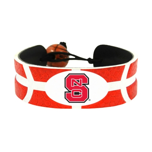 NCAA NC State Wolfpack Team Color Gamewear Leather Basketball Bracelet