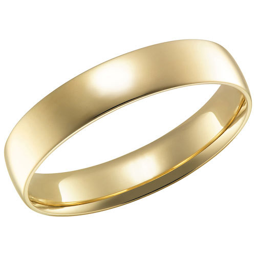 Alliance Comfort Fit de 4 mm en or jaune de 14 ct - Taille 5