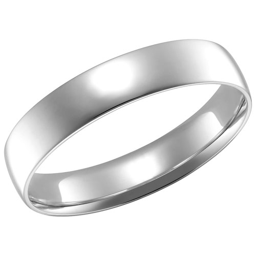 4mm Comfort Fit Wedding Band in 14KT White Gold - Size 5