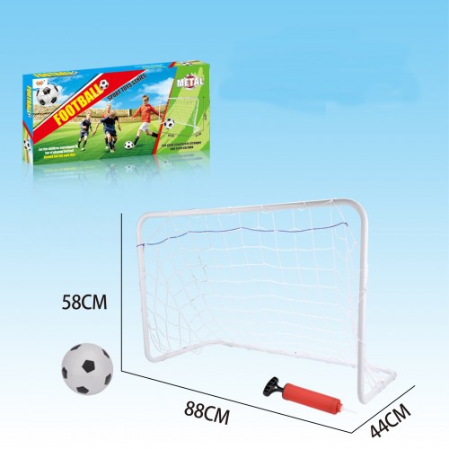 Sports-Youth Steel Soccer Goals Set with Ball and Pump