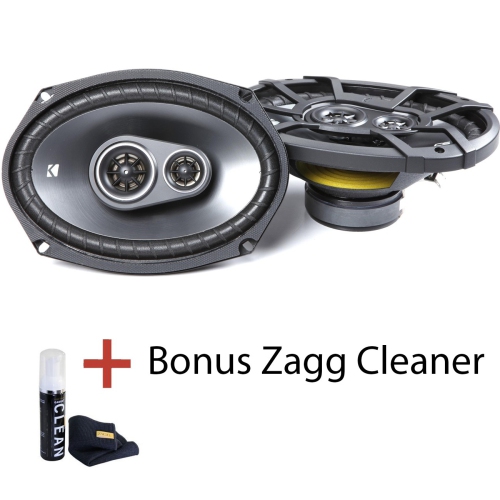 Kicker 43CSC6934 6" x 9" CS Series 3-Way Coaxial Speakers With Added Bonus Zagg Cleaner