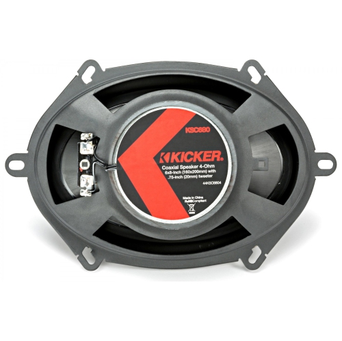 Kicker 44KSC6804 6"x8" 2-Way Coaxial Car Speakers With Added Bonus Zagg Cleaner