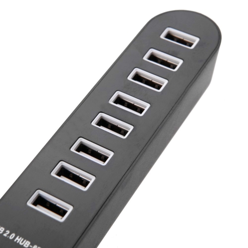 axGear 8 Port USB 2.0 Data HUB High Speed Splitter Extender Built-In USB Cable