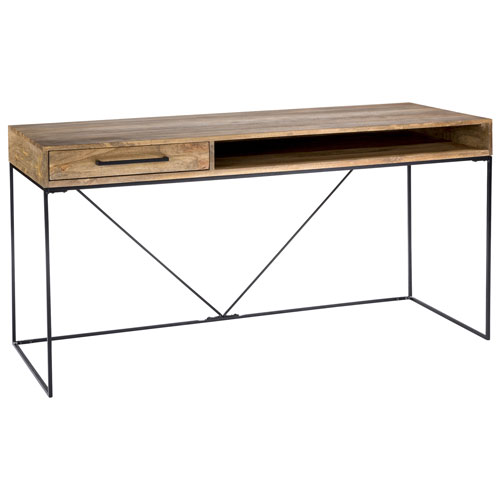 Colvin Contemporary Console Desk - Natural Mango Wood