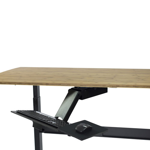 Plateau de clavier ergonomique pour bureau assis/debout avec tapis de souris ajustable KT2 - Noir