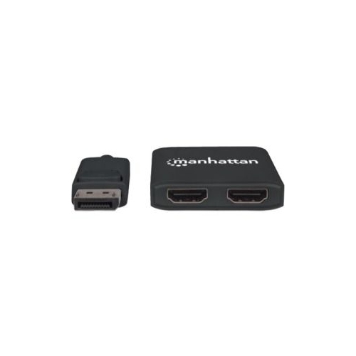 Manhattan DisplayPort to 2-Port HDMI Splitter Hub with MST