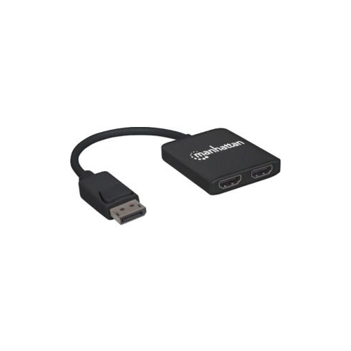 Manhattan DisplayPort to 2-Port HDMI Splitter Hub with MST