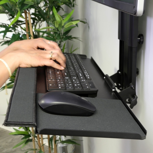 Boost Industries WM-3N1 Single VESA Compatible Height Adjustable Display Wall Mounted Workstation For 13" To 32" Screens